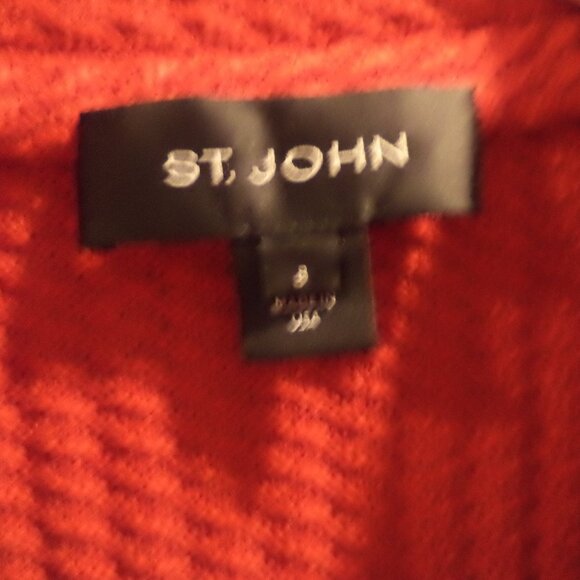 St. John Jacket Rope Knit Shawl Jacket~Top Buttons Closure Roll Collar Size: S - Picture 4 of 10